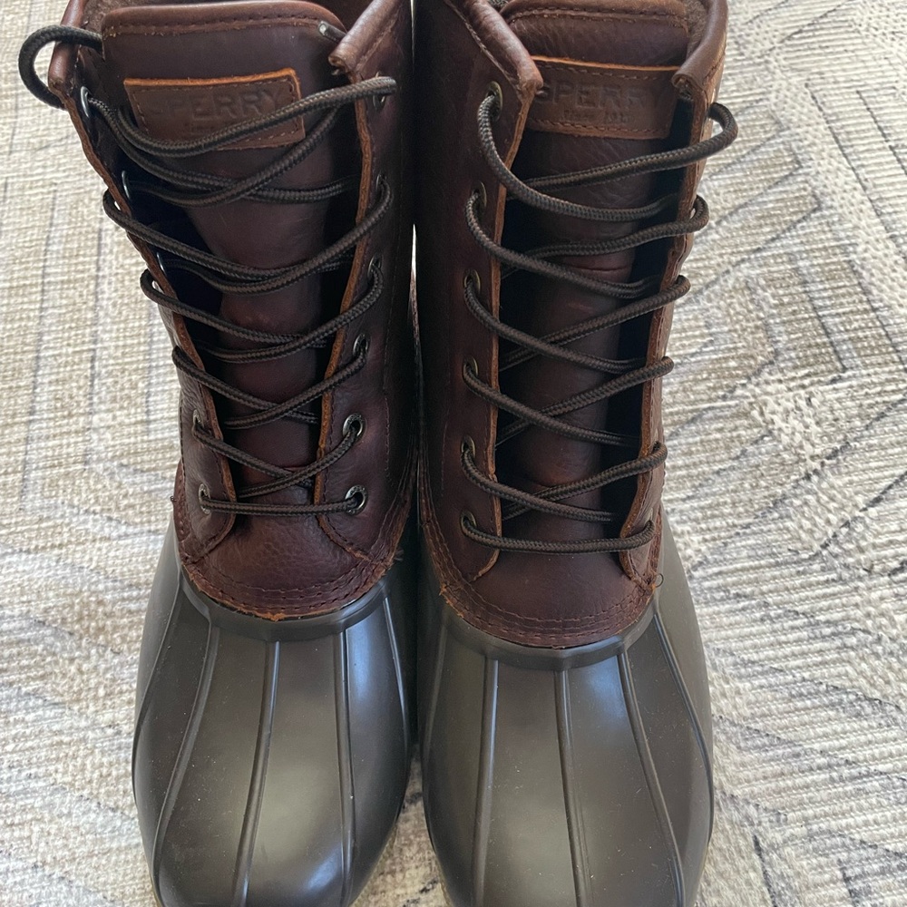Sperry Men's Dark Brown and Black Saltwater Duck Boots